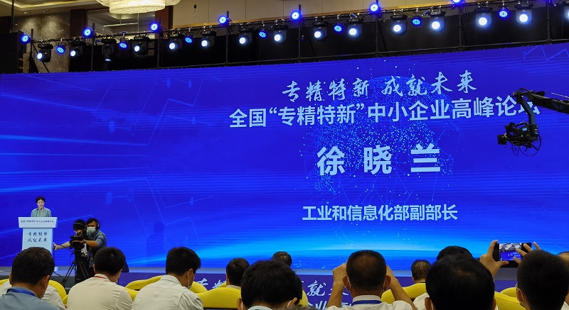 由工信部舉辦的全國“專精特新”中小企業(yè)高峰論壇在長沙舉行 澳藍黃華鈴董事長作為嘉賓出席會議并參加訪談活動